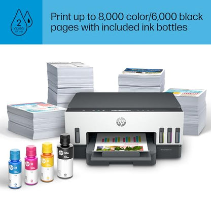 HP Smart -Tank 7001 Wireless All-in-One Cartridge-free Ink -Tank Printer, up to 2 years of ink included, mobile print, scan, copy (28B49A)