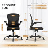 Office Chair, Ergonomic Desk Chairs 330LBS Capacity High Back Mesh Computer Chair with Flip-up Armrests, Comfy Work Chair with Adjustable Lumbar Support, Rolling Chair Synorla