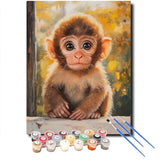 XCJFGO Orangutan Monkey Paint by Number for Adults, Acrylic Easy Paint by Numbers for Adults Beginner, Cute Monkey DIY Painting by Numbers for Gift Home Wall Decor 16" W x 20" L XCJFGO