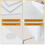 MARTY Printer Stand with Storage for Desk Large Desktop Printer Stand Shelf Riser with 6 Storage Compartments Wood Desk Paper Organzier File Organizer for Home/Office, White MARTY