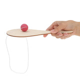 Blank Paddle Ball 10 Pcs Wooden Paddle Ball with String Unfinished Wood Paddle Rackets Kids Painting Graffiti DIY Crafts Fun and Classic Paddleball Game for Boys and Girls, Party Favor Toys jojofuny