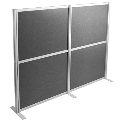 VIVO Modular Wall System, 2 PET Panels, Modern Professional Office Cubicle Dividers, Freestanding Privacy-Screen, 66 inches High, Dark Gray, PP-MWS63D VIVO
