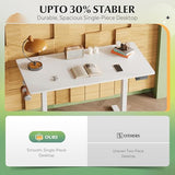 DEVAISE 48 x 24 Inch Standing Desk, Whole-Piece Electric Standing Desk with Adjustable Height, 3-Preset Memory Sit Stand up Desk, One Piece Desktop Computer Desk for Home, Office (White) DEVAISE