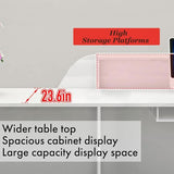 Reception Desk with Counter, Modern Wooden Reception Desk with Drawer & Cabinet, Retail Checkout Counter, Front Table, Customer Service Table for Home Office Lobby Store (White, 71 * 23.6 * 39.3in-L) WoodArtSupply