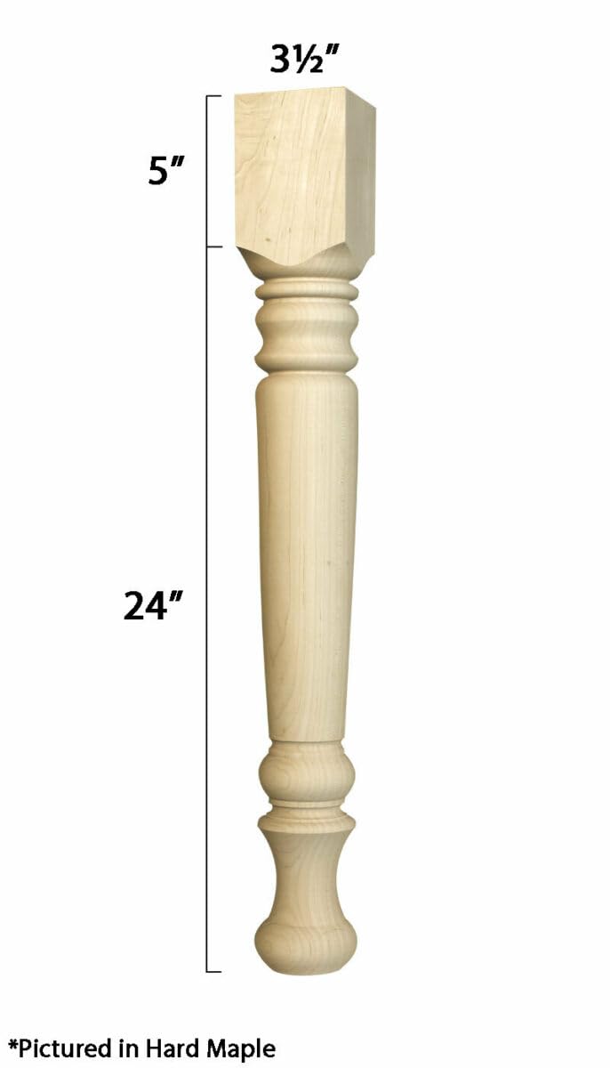 Osborne Husky Farm Dining Table Legs in Knotty Pine (Set of Four), Replacement Table Legs for Dining Table or Desk, Unfinished Wooden Posts, Sanded and Ready to be Stained Osborne Wood Products