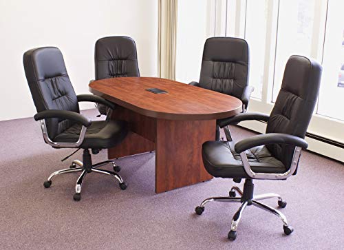 Regency and and Power Data Grommet Legacy Racetrack Conference Table, 71", Cherry Regency