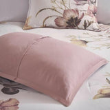 Madison Park Floral King Comforter Set, Cotton Rich Bedding Set Feminine Design Shabby Chic King Size Comforter Sets, All Season Bed Cover with Shams, Bed Skirt, Décor Pillow, Blush 8 Piece Madison Park
