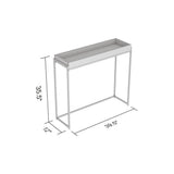 Safdie & Co. Table 35L Brown Reclaimed Wood Sunken Tray, 12D x 39.5W x 35.5H in Safdie & Co.