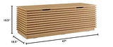 Modway Render 47" Wood Grain Storage Bench in Oak Modway