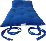 D&D Futon Furniture Royal Blue Traditional Japanese Floor Rolling Futon Mattress, Foldable Cushion Mats, Cotton/Foam Shikifuton, 3 x 30 x 80 D&D Futon Furniture