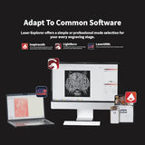 Aufero Laser Engraver Machine 5W Output Power, DIY Laser Engraver Laser Cutter and Engraver for Wood and Metal, Paper, Acrylic, Glass, Leather（5W） Aufero