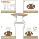 Wnutrees Farmhouse Round Coffee Table,Wood Tray Top Circle Coffee Table with Storage Shelf Rustic Style for Living Room and Vintage Finish,White Wnutrees