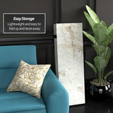 Red Lantern 4 ft. Short Double Sided Ivory Flowers Canvas Folding Screen 6 Panel Freestanding Partition and Separator for Modern and Contemporary Bedroom, Home Office, Studio, Dorm, Apartment Red Lantern