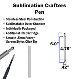 makerflo 12 Pieces Craftable Sublimation Pens | Craft-Ready for DIY Gifts & Personalization (Sublimation, Laser Engravable, UV DTF, Epoxy, Vinyl) - Not for DTF makerflo