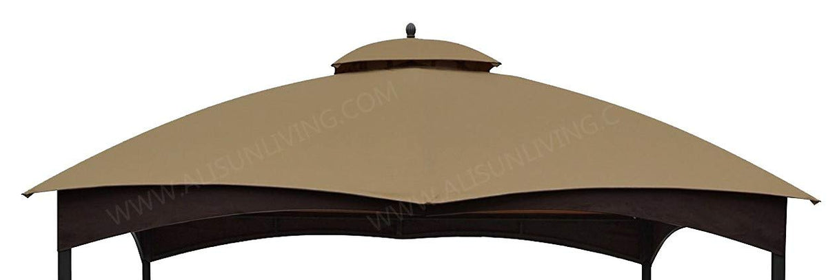 Replacement Canopy Top for Lowe's 10' x 12' Gazebo #TPGAZ17-002C (Golden Brown Canopy Top Only) ALISUN