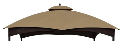 Replacement Canopy Top for Lowe's 10' x 12' Gazebo #TPGAZ17-002C (Golden Brown Canopy Top Only)