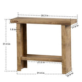 LIFECHOVY Farmhouse Wood Entryway Table Narrow Console Tables with Storage Behind The Couch Sofa, Entrance Side Table with Shelves for Hallway, Living Room, Foyer, Rustic LIFECHOVY