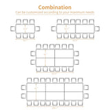 ECOTOUGE 6.5FT Conference Table, 78.7 inch Rectangle Meeting Seminar Table for 6-8 People, Modern Industrial Computer Desk with Cable Management Grommets Business Tables (Only Table), White ECOTOUGE