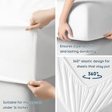 SONORO KATE 100% Egyptian Cotton Sheets - 800 Thread Count, 5-Star Hotel Sateen Weave Bed Sheets, Cooling, Soft & Breathable Bed Sheets Set, Fits 16" Deep Pocket - 4 PC (White,King) SONORO KATE
