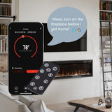 Modern Ember Aerus 60 Inch Smart Linear Electric Fireplace | Recessed in-Wall or Wall-Mount | LED Multiple Flame Colors | Alexa/WiFi Enabled | 5.75” Profile | Remote Included Modern Ember