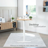 VIVO Electric Single Motor Standing Desk Frame for 41 to 74 in Table Tops, Memory Height Adjustment, Frame Only, White, DESK-E151EW VIVO
