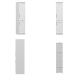 FUFU&GAGA Narrow Wardrobe Closet with 2 Doors, Modern White Bedroom Armoire with Gold Handles, Modern Clothes Storage Cabinet with Shelves, Hanging Rod, 15.7”W x 19.3”D x 74.8”H FUFU&GAGA