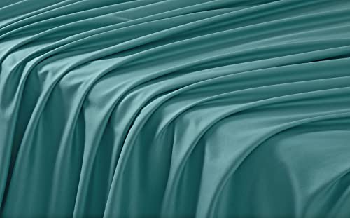 Manyshofu Extra Deep Pocket Twin Sheets Set - Hotel Luxury 1800 Thread Count Sheets & Pillowcases - Kids Bedding Set up to 24" Mattress - Teal Bed Sheets 18-24 Inch Deep Pockets - 3 Piece Manyshofu