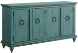 Martin Svensson Home Garden District Rustic Turquoise Solid Wood 65" TV Stand Martin Svensson Home