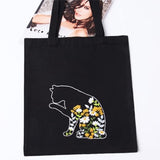 Smart-Feather Cat Embroidery Kit for Beginners Adults, Hand Embroidery Tote Bag Kit with Hoop and Patterns