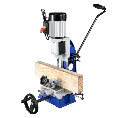 VEVOR Woodworking Mortise Machine, 1/2 HP 1700RPM Powermatic Mortiser, With Movable Work Bench Benchtop Mortising Machine, For Making Round Holes Square Holes Or Special Square Holes In Wood - WoodArtSupply