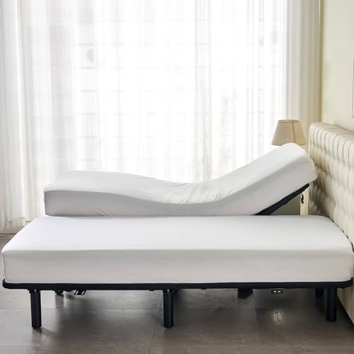 Kingnex Waterproof Split King Mattress Protector for Adjustable Beds Soft Cooling Bamboo Viscose Jersey Fitted Matress Cover Kingnex