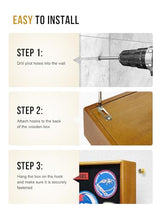 OneTigris Hidden Gun Storage, Concealment Furniture Hidden Gun Safe Concealment Shelf Wall Safe Wooden Photo Frame, Wall Mounted Hidden Compartment Furniture with Picture Display Panel OneTigris