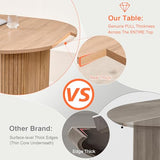 Lecafur HL 70.8" Oval Dining Table for 4 6 Person, Modern Farmhouse Kitchen Dinner Table for Breakfast Dining Receiption Room (Only Table), Natural Lecafur HL