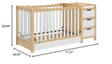 Graco Remi 4-In-1 Convertible Crib & Changer With Drawer (White & Natural) – GREENGUARD Gold Certified, Crib And Changing-Table Combo, Includes Changing Pad, Converts To Toddler Bed, Full-Size Bed Graco