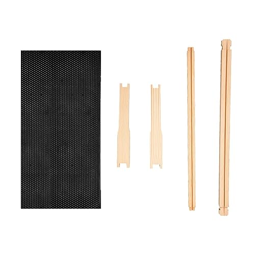 Honey Lake 8 Frame Bee Hive Box, Langstroth Deep Brood Honey Bee Box Dipped in 100% Beeswax for Beekeeper, Bee Hive Boxes with Frames and Waxed Foundations (Unassembled) Honey Lake