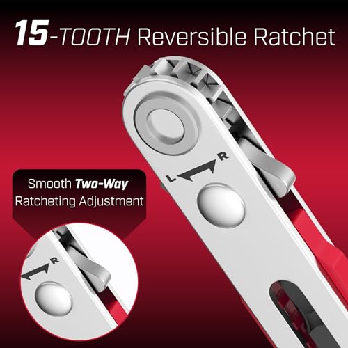 Bates- Mini Ratchet Wrench Screwdriver, 1/4" Magnetic 90 Degree Screwdriver, Low Profile Ratchet, Right Angle Screwdriver Low Profile Screwdriver, Small Ratchet, Angled Screwdriver for Tight  - WoodArtSupply