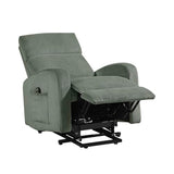 Lexicon Power Lift Recliner Chair for Elderly with Remote Control, Gentle Lift Motion, Side Pocket Armrest, Corduroy Upholstered Electric Recliner for Living Room/Bedroom, Easy Assembly, Green