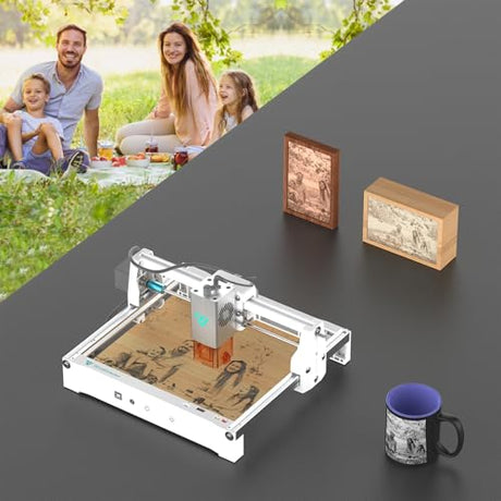 WindDraumr P1 Max Laser Engraver, 10W Portable Laser Engraving Machine,200x150mm Offline Usage with 7000mm/min Fast Laser Cutter and Engraver Tool for Wood Leather Painted Metal Acrylic Glass WindDraumr