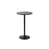 Pearington Santina, Single Round Cocktail Bar, Pub, and Bistro High Top Table with Black Top and Base Pearington