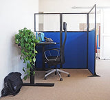 Versare Workstation Partition | Portable Wall Divider | Modern Office Cubicle | Free Standing Privacy Screen | Flexible Work Space | 66" x 70" Charcoal Gray Fabric Panels VERSARE