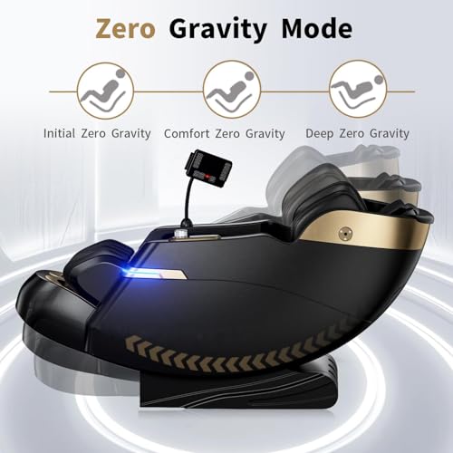 Full Body Zero Gravity Massage Chair, 51'' SL Track with 3 Levels Zero Gravity & Body Scan, 20 Auto Massage Programs, 3D Shiatsu Deep Tissue Massage, Foot Rollers, Airbag, Heating, Yoga Stretch UTHWELL