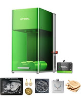 xTool F1 Ultra 20W Fiber & Diode Dual Laser Engraver, 10000mm/s Ultra Fast Laser Engraver and Cutter Machine for Jewelry, Metal, Wood, with Smart Camera, Auto Streamline, 3D Engraving Machine xTool