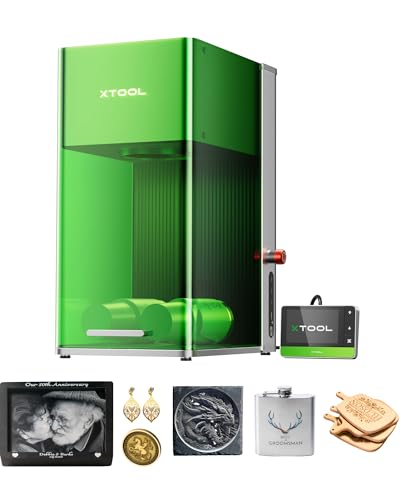 xTool F1 Ultra 20W Fiber & Diode Dual Laser Engraver, 10000mm/s Ultra Fast Laser Engraver and Cutter Machine for Jewelry, Metal, Wood, with Smart Camera, Auto Streamline, 3D Engraving Machine xTool