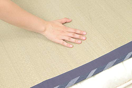 MIINA Japanese Traditional Igusa (Rush Grass) Tatami Mattress, Sleeping Mat, Japanese futon Mattress, Goza Mat (Twin, Natural) 35” X 79” MIINA