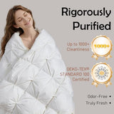 Gjzawayk Premium Goose Down Comforter King Size, 95% Goose Down, 750 Super Fill Power, 53oz Down Fill Weight,Breathable 100% Cotton, All Season Cloud Fluffy Duvet Insert,90"x100" Gjzawayk