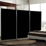 Room Divider 6FT Folding Privacy Screens, 3 Panel Partition Room Dividers w/Freestanding Design, Portable Wall Divider for Room Separtation, Fabric Room Divider Panel Sceen for Home Office Bedroom HOMSCREENER