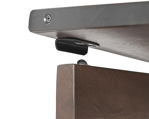 Stakmore Folding Desk with Built in 100V outlet and USB, Espresso Finish Stakmore