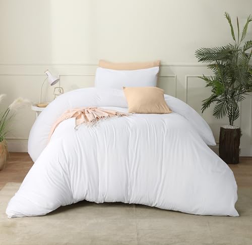Utopia Bedding Duvet Cover Set with Pillowcases- 2 Pieces Bedding Duvet Cover with Zipper Closure - 1 Duvet Cover with 1 Pillow Sham - Soft Brushed Microfiber (Twin/Twin XL, White) Utopia Bedding