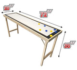 6-Foot Premium Shuffleboard Table w/Folding Legs - Wood Grain Edition PARTYPONG