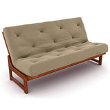 Nirvana Futons Plush, Comfortable 8-Inch Queen Futon Mattress, Khaki Twill - Made in USA Nirvana Futons